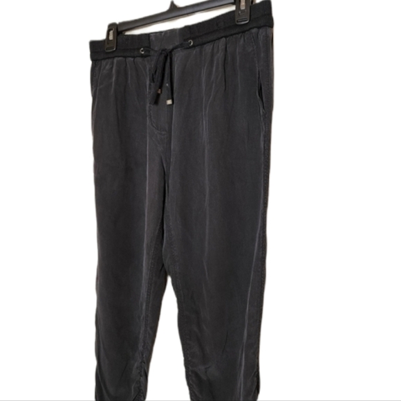 3.1 Phillip Lim black silk ruched joggers - Picture 3 of 14